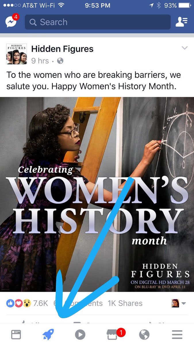 Facebook กำลังทดสอบการแสดงผล News Feed อีกรูปแบบหนึ่ง โดยใช้ปุ่มจรวด