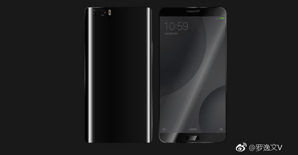ชมภาพเรนเดอร์ Xiaomi Mi 6 ขอบจอบางเฉียบ มาพร้อมกล้องเลนส์คู่