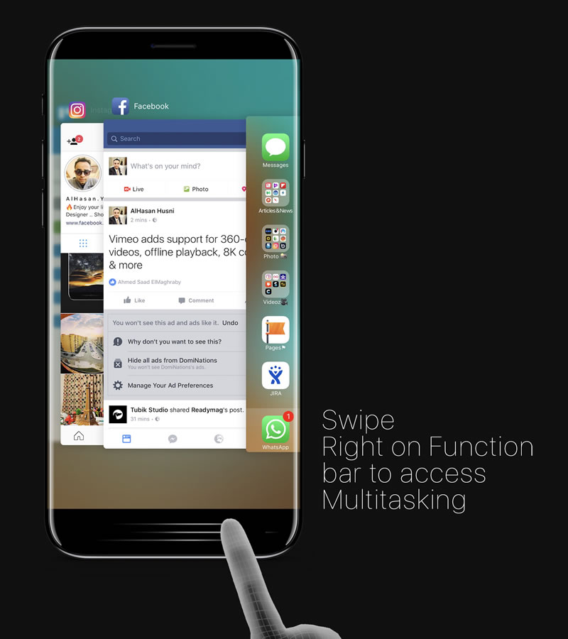 ชมภาพคอนเซ็ปต์สุดงาม iPhone 8 สีดำ Jet Black และ สีขาว Jet White
