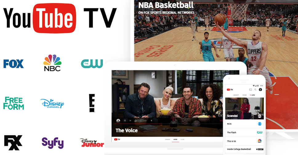 YouTube เปิดตัวบริการ YouTube TV รวมเครือข่ายทีวีมากกว่า 40 ช่อง พร้อมบริการ DVR ไม่จำกัด