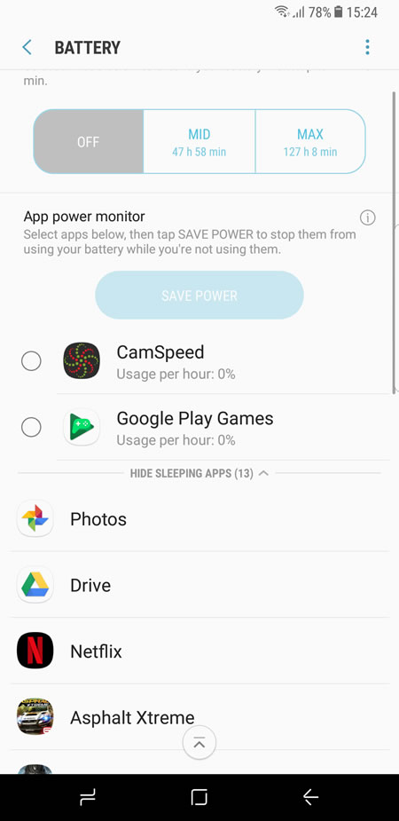 15 เทคนิค ยืดอายุการใช้งานแบตตอรี่ให้กับ Samsung Galaxy S8 และ Galaxy S8 Plus