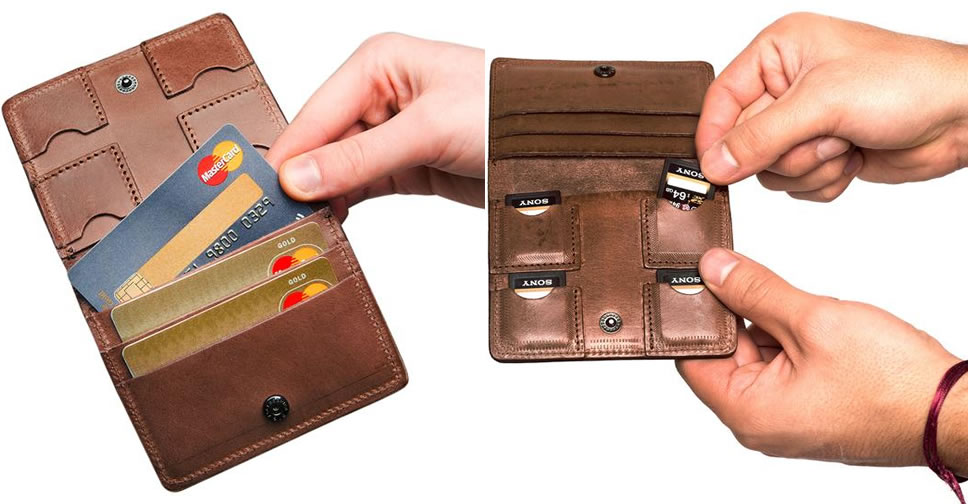Card Holder ORIGINAL กระเป๋าสตางค์สำหรับช่างภาพ มาพร้อมช่องเก็บการ์ด SD ถึง 4 ช่อง