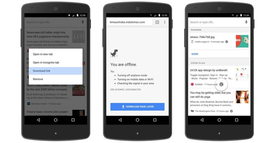Google Chrome สำหรับ Android เพิ่มประสิทธิภาพสำหรับการเรียกดูแบบออฟไลน์