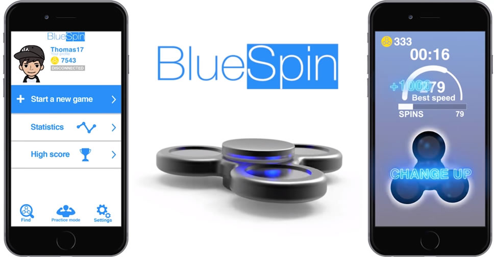 Bluespin ยกระดับ Fidget Spinner ให้รองรับ Bluetooth เชื่อมต่อสมาร์ทโฟน และแข่งขันกับเพื่อนๆ ผ่านแอพ