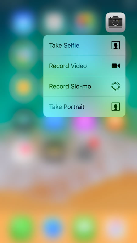 Camera-app-3D-Touch-menu