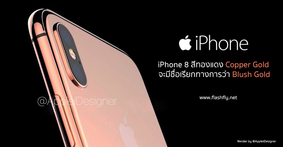 iPhone 8 สีทองแดง Copper Gold อาจมีชื่อเรียกทางการว่า Blush Gold