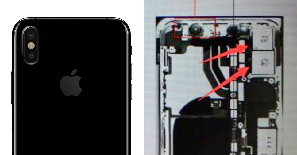 ภาพหลุดแสดงชิ้นส่วนภายในของ iPhone เผยให้เห็นโมดูลกล้องเลนส์คู่ จัดวางในแนวตั้ง