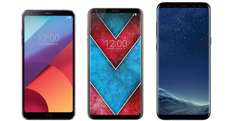 ชมภาพเรนเดอร์ LG V30 เทียบขนาดกับ LG G6 และ Samsung Galaxy S8