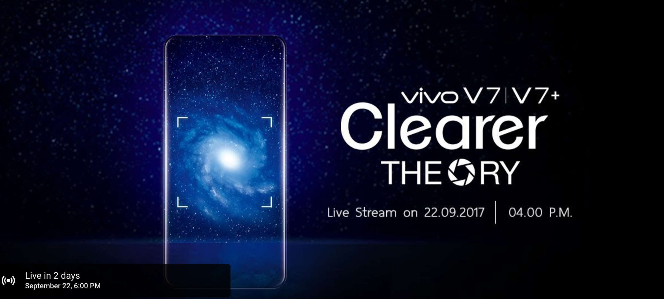 VIVO เตรียมเปิดตัวสมาร์ทโฟนรุ่นใหม่ VIVO V7+ ในไทย 22 กันยายนนี้ ชมถ่ายทอดสดได้ที่นี่