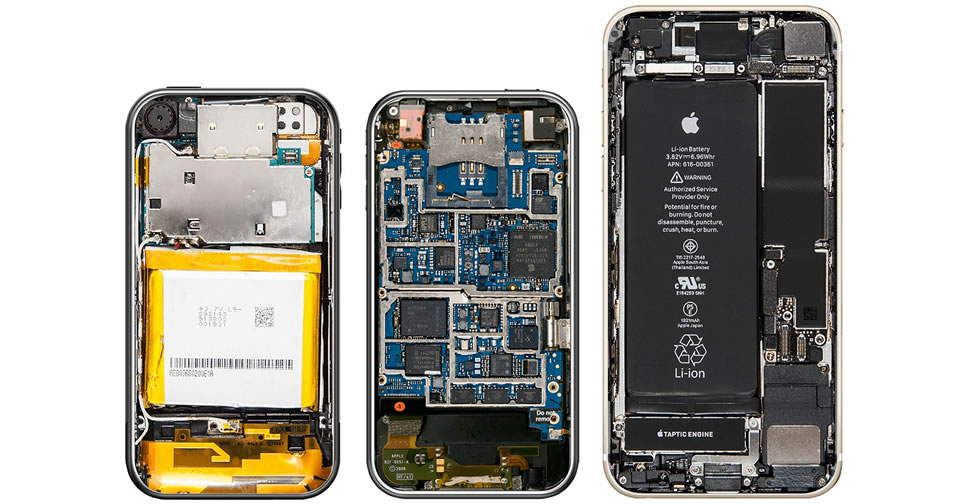 ชมภาพภายใน iPhone รุ่นแรกกับ iPhone 8 ดูความเปลี่ยนแปลงในรอบ 10 ปี