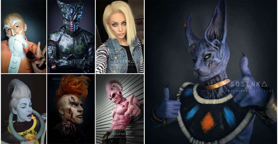 ชมภาพ Cosplayer เพียงคนเดียว แปลงโฉมตัวเองเป็นตัวละครดังใน Dragon Ball ได้เกือบครบ