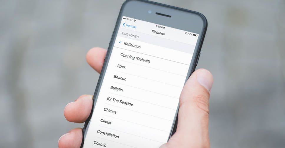 แจกฟรี!! Reflection ริงโทนของ iPhone X พร้อมวิธีตั้งค่าสำหรับ iPhone และไฟล์ MP3 สำหรับสมาร์ทโฟนทุกรุ่น