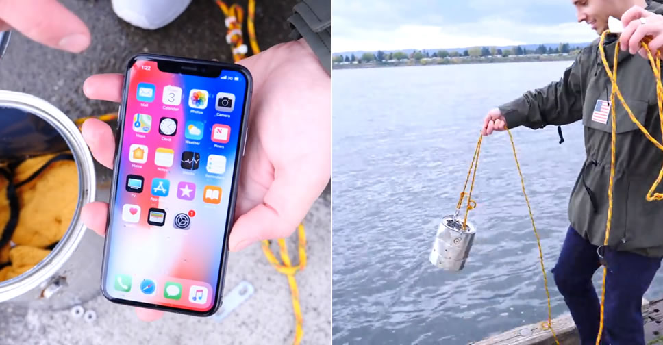 จะรอดมั้ย? iPhone X ถูกจับถ่วงน้ำลึก 20 ฟุต ก่อนนำไปปั่นในเครื่องซักผ้า (มีคลิป)