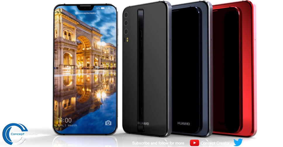 ยลโฉม Huawei P11 จากภาพเรนเดอร์ที่สร้างขึ้นบนพื้นฐานข่าวลือ หน้าจอมีรอยบาก มาพร้อมกล้อง 3 เลนส์