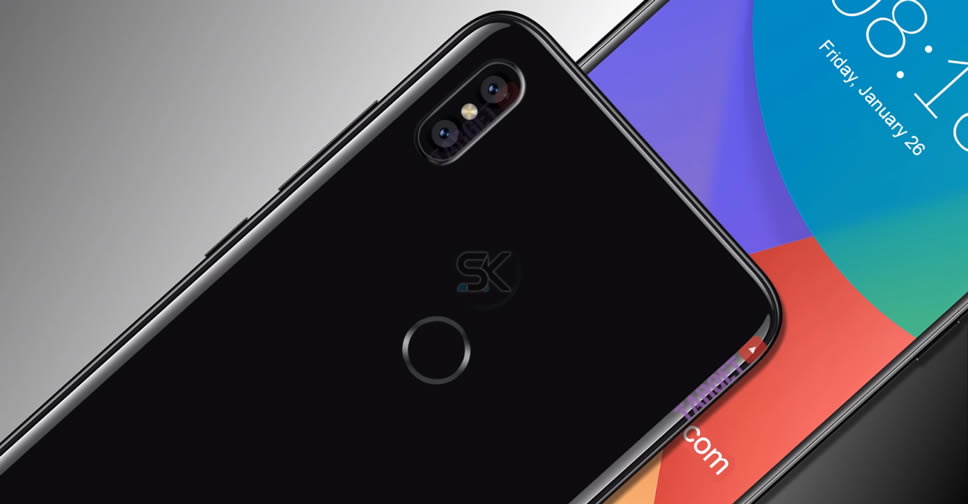 ชมภาพเรนเดอร์ Xiaomi Mi 6X มากับหน้าจอ Full Screen กล้องคู่หลังแนวตั้งคล้าย iPhone X