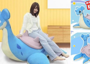 ตุ๊กตา Lapras ขนาด 2 เมตร ที่ผู้ใหญ่ขี่ได้ เปิดรับจองแล้วราคาราว 23,300 บาท