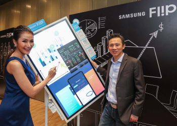 Samsung Flip ดิจิทัล ฟลิปชาร์ทอัจฉริยะขนาด 55 นิ้วเปิดตัวในไทยทางการ รองรับปากกา ลบได้ด้วยมือ เชื่อมต่อสมาร์ทโฟนได้ เจาะกลุ่มลูกค้าองค์กร