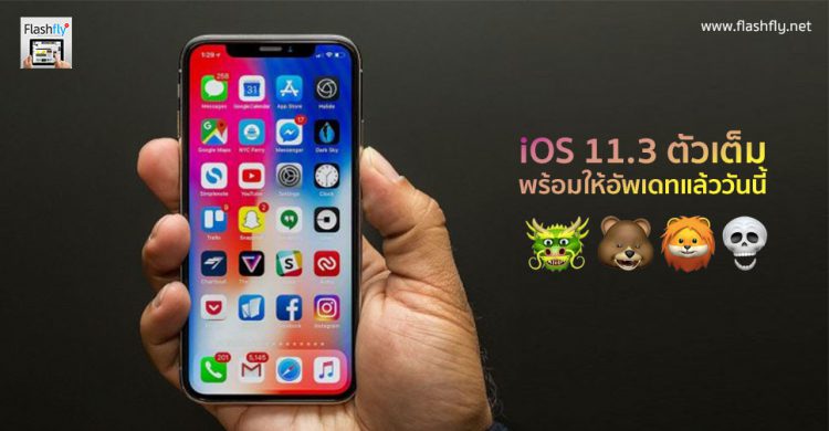 สิ้นสุดการรอคอย!! iOS 11.3 ตัวเต็มเปิดดาวน์โหลดแล้ววันนี้ ตรวจเช็คแบตเตอรี่ iPhone ได้ ,Animoji ใหม่ 4 แบบและ ARKit 1.5