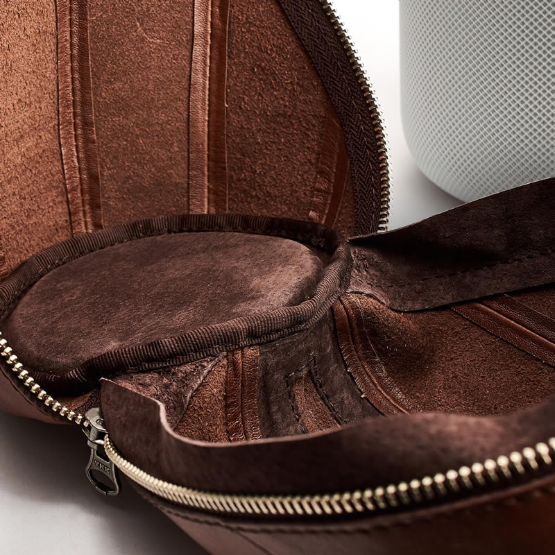 HomePod Travel Case designed by Capra Leather