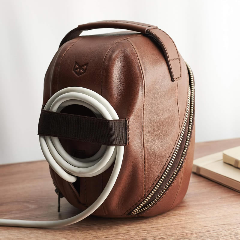 HomePod Travel Case designed by Capra Leather
