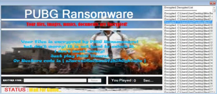 ต้องกลัวมั้ย? PUBG Ransomeware จะล็อคไฟล์ของคุณ จนกว่าคุณจะเล่นเกม PUBG