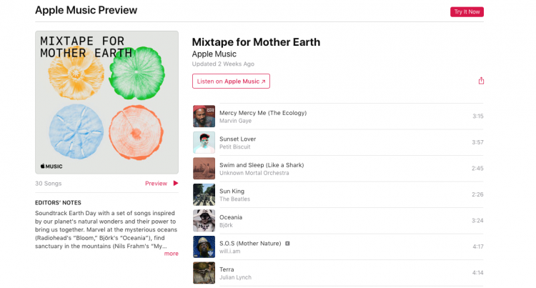 Apple Store แนะนำแแอพ เพลง และสารคดีเกี่ยวกับธรรมชาติและสิ่งแวดล้อมเนื่องในวันคุ้มครองโลก