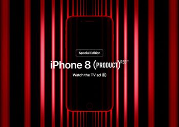 Apple ปรับหน้าเว็บไซต์ใหม่ เพื่อโปรโมท (PRODUCT)RED พร้อมปล่อยโฆษณา iPhone 8 (PRODUCT)RED Special Edition
