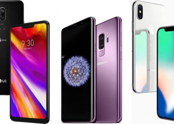 เปรียบเทียบสเปก LG G7 ThinQ vs Galaxy S9+ vs iPhone X