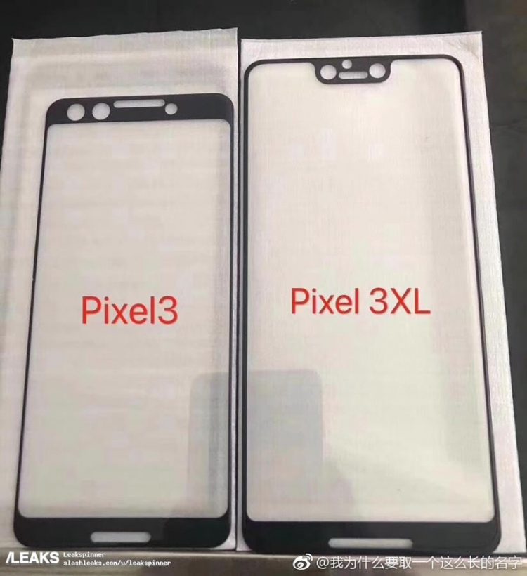 Google Pixel 3 และ 3 XL จะมาพร้อมลำโพงคู่หน้า มีรอยบากบนจอ อ้างอิงจาก Screen Protector