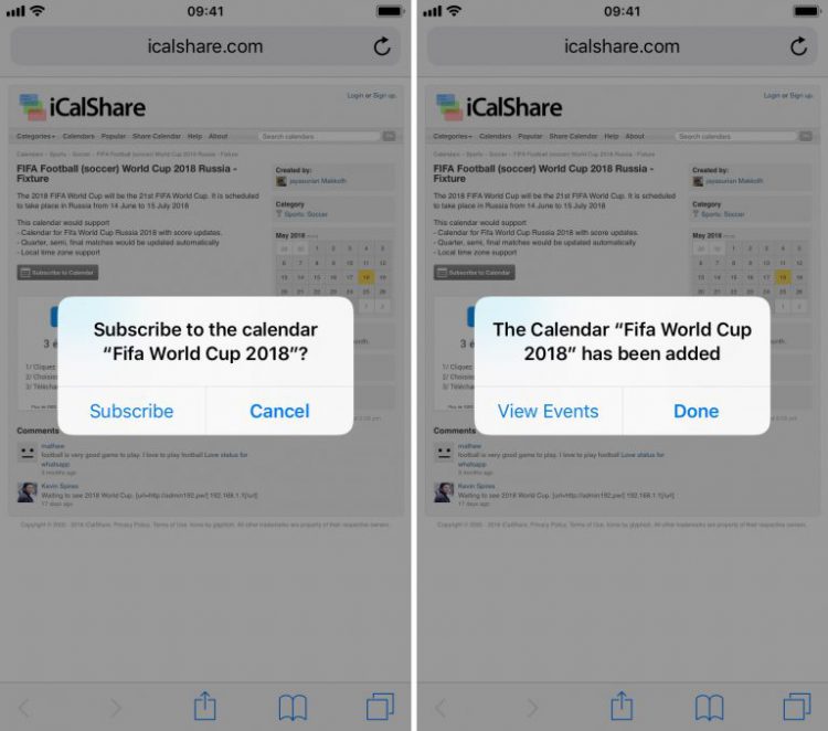วิธีเพิ่มตารางการแข่งขันฟุตบอลโลก World Cup 2018 ลงในปฏิทิน สำหรับอุปกรณ์ Mac และ iOS