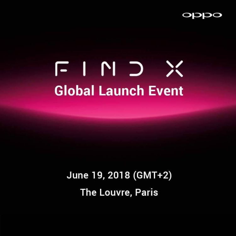 OPPO Find กลับมาแล้ว!  OPPO Find X จะเปิดตัวครั้งแรก ณ กรุงปารีสในวันที่ 19 มิถุนายน 2561