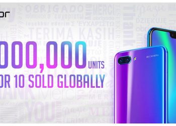Honor 10 สร้างยอดขายทั่วโลกทะลุ 3 ล้านเครื่องแล้ว (ขายได้ 1 ล้านเครื่อง ในเดือนแรก)