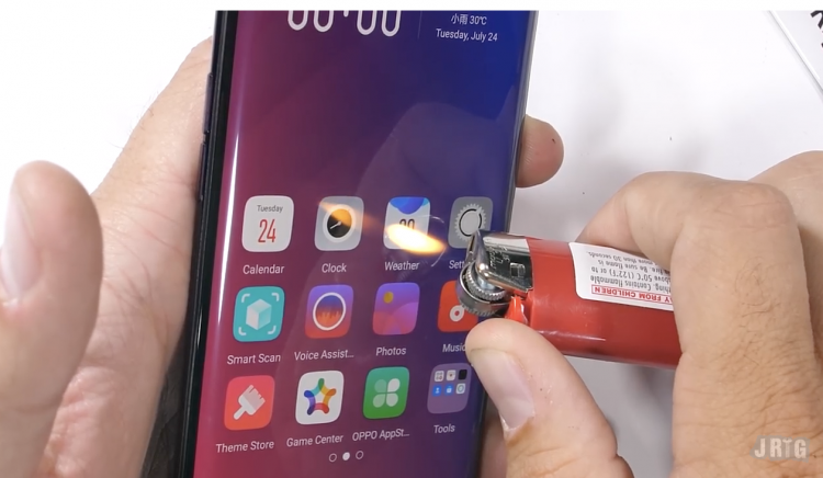 สุดโหด!! ชมคลิปทดสอบความแกร่งของ OPPO Find X ทั้งขูดขีด ลนไฟ และงอเครื่อง