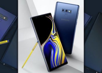 Samsung Galaxy Note 9 ถูกแชร์ภาพเรนเดอร์ทางการออกมาแล้ว ปากกา S Pen สีเหลือง แต่บอดี้สีน้ำเงิน