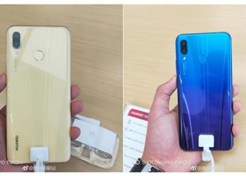 ชมภาพเครื่องจริง Huawei Nova 3 สีเหลือง กับ สีน้ำเงิน ไล่ระดับสีคล้ายกับสี Twilight ของ P20 series