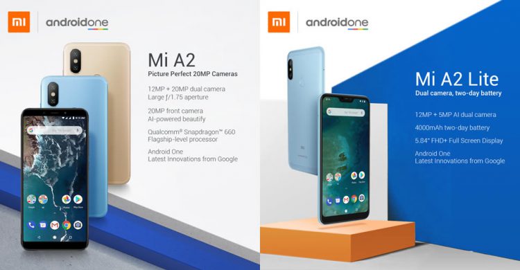 Xiaomi เปิดตัว Mi A2 และ Mi A2 Lite สมาร์ทโฟน Android One เข้าไทยทั้ง 2 รุ่น เริ่มต้นราว 6,990 บาท