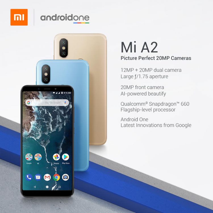 Xiaomi เปิดตัว Mi A2 และ Mi A2 Lite สมาร์ทโฟน Android One เข้าไทยทั้ง 2 รุ่น เริ่มต้นราว 6,990 บาท