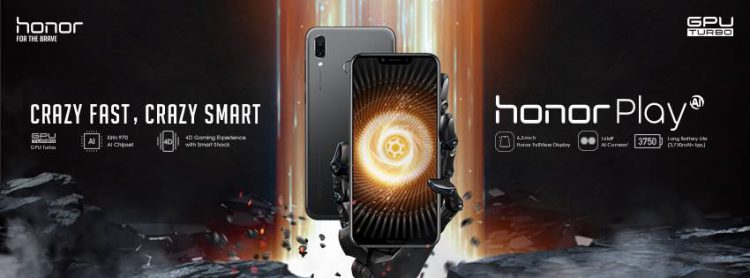 Honor Play สุดยอด AI Gaming สมาร์ทโฟนแรม 4GB รอม 64GB + GPU Turbo เปิดราคาในไทย 9,990 บาท จองวันนี้รับเครื่อง 23 สิงหาคม 61