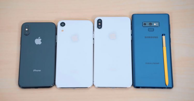 เปรียบเทียบขนาด Samsung Galaxy Note 9 กับ iPhone 2018 ทั้ง 3 รุ่นใหม่ ที่กำลังจะเปิดตัวในเดือนกันยายนนี้
