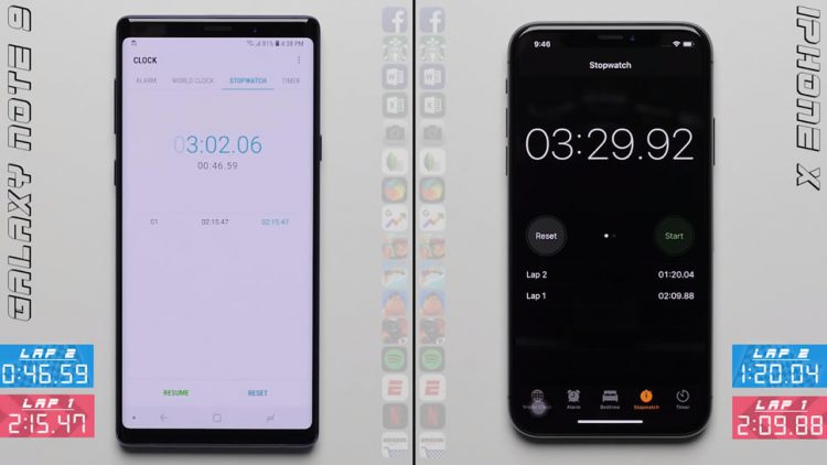 ทดสอบความแรง Galaxy Note 9 vs iPhone X รุ่นไหนจะตอบสนองการใช้งานได้เร็วกว่ากัน