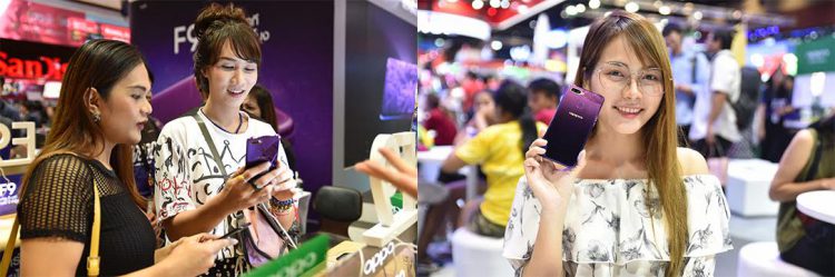 แค่วันแรกกระแสก็พุ่งแรง OPPO F9 Starry Purple ทำยอดขายสูงสุดเป็นอันดับ 1  กับการเปิด First Sale วันแรกที่งาน Thailand Mobile Expo 2018