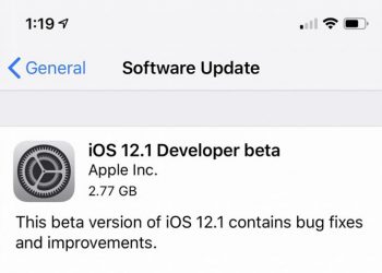 Apple ปล่อยเวอร์ชั่น Beta ของ iOS 12.1, watchOS 5.1 และ tvOS 12.1 ออกมาให้อัพเดทแล้ว