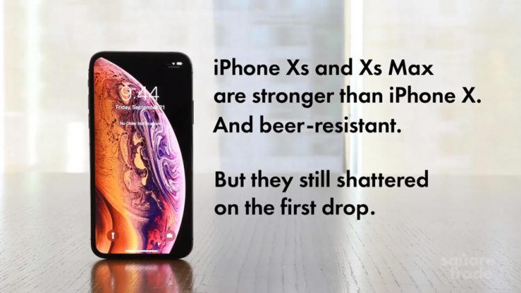 iPhone XS และ iPhone XS Max กันน้ำได้อย่างมีประสิทธิภาพรวมถึงเบียร์ แต่ไม่ควรทำตกอย่างเด็ดขาด