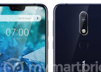 ชมภาพเรนเดอร์ Nokia 7.1 Plus หรือ Nokia X7 มาพร้อมกล้องคู่หลังจาก Zeiss หน้าจอยังมีรอยบาก