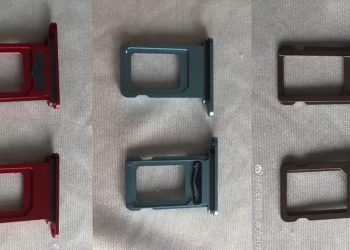 ภาพหลุดถาดใส่ซิมการ์ดสำหรับ iPhone Xr หรือ iPhone 9 แสดงให้เห็นว่าจะผลิตออกมาอย่างน้อย 5 สี