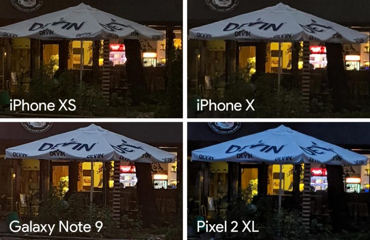 เปรียบเทียบภาพถ่ายในที่แสงน้อย ระหว่าง iPhone XS, iPhone X, Galaxy Note 9 และ Pixel 2 XL