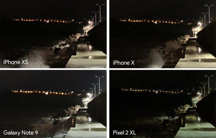 เปรียบเทียบภาพถ่ายในที่แสงน้อย ระหว่าง iPhone XS, iPhone X, Galaxy Note 9 และ Pixel 2 XL