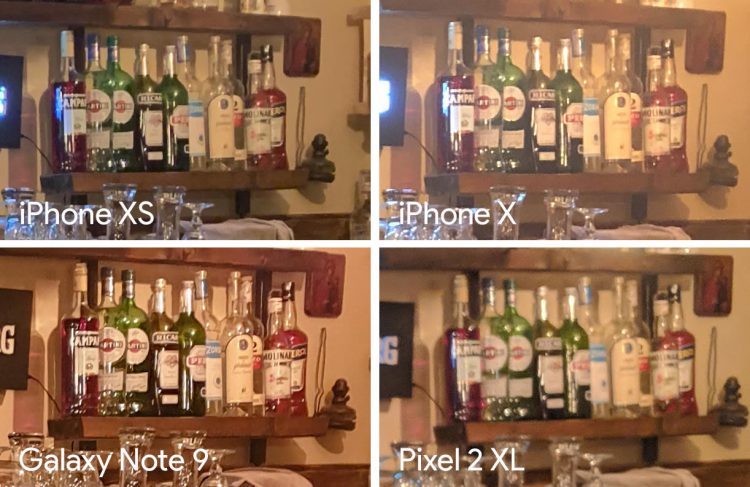 เปรียบเทียบภาพถ่ายในที่แสงน้อย ระหว่าง iPhone XS, iPhone X, Galaxy Note 9 และ Pixel 2 XL