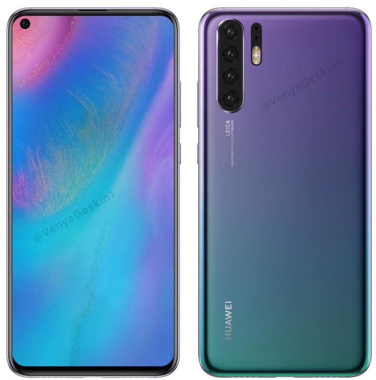 ชมภาพเรนเดอร์ Huawei P30 Pro มาพร้อมกล้องหลัง 4 ตัว กับรอยบาก 2 เวอร์ชั่น