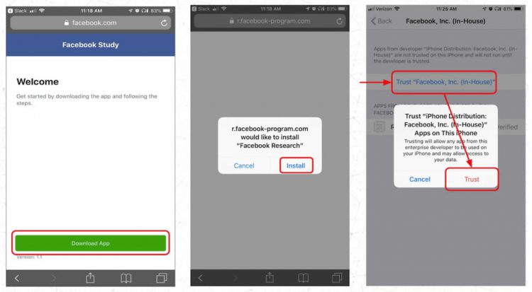 Facebook จ่ายเงินให้กับเด็กที่ยังไม่บรรลุนิติภาวะ เพื่อให้ลงแอพสอดแนม ติดตามกิจกรรมการใช้งานสมาร์ทโฟน